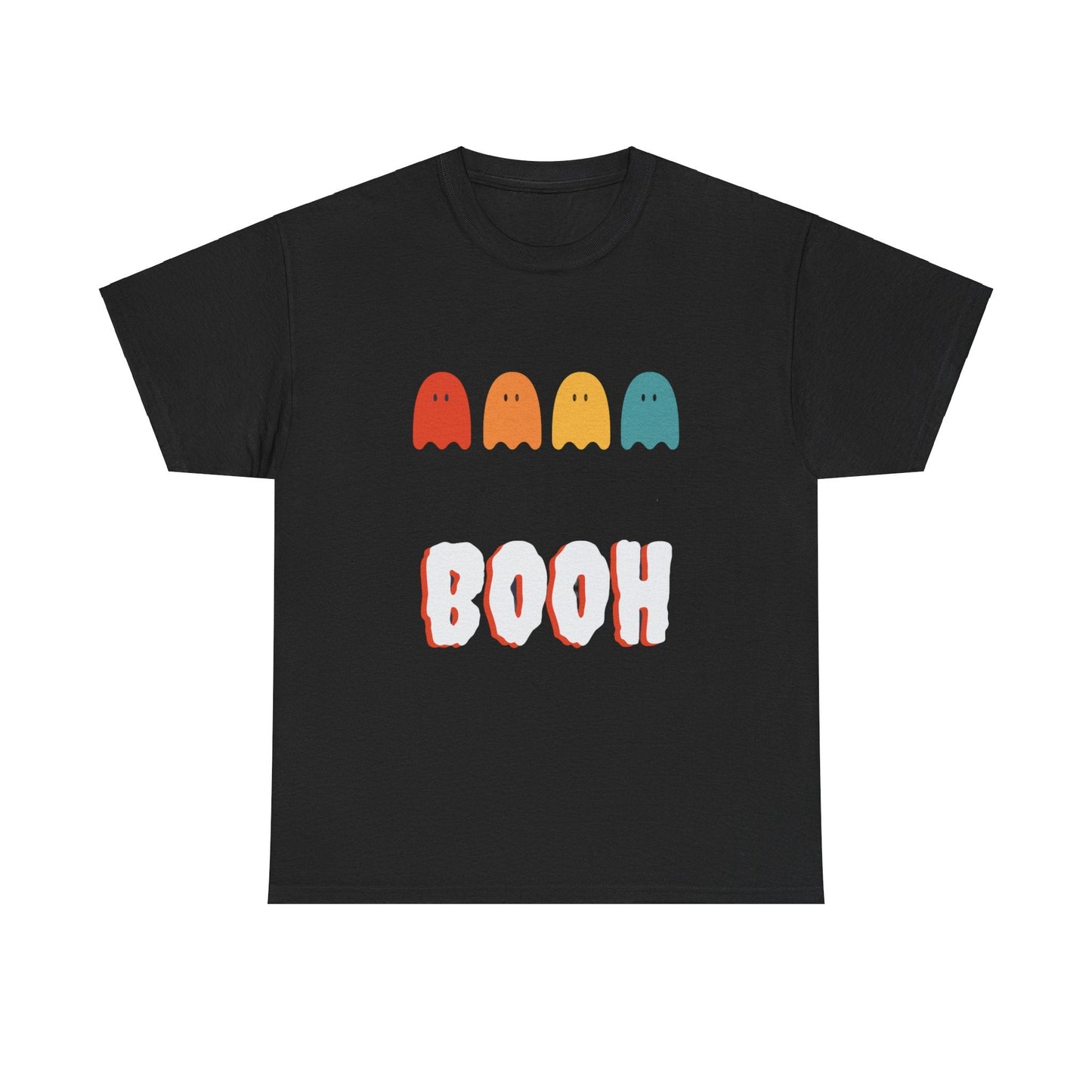 BOOH! Fun Unisex Heavy Cotton Tee - Maglietta in Cotone Pesante, Perfetta per Halloween e Look Casual - Aky & Co.