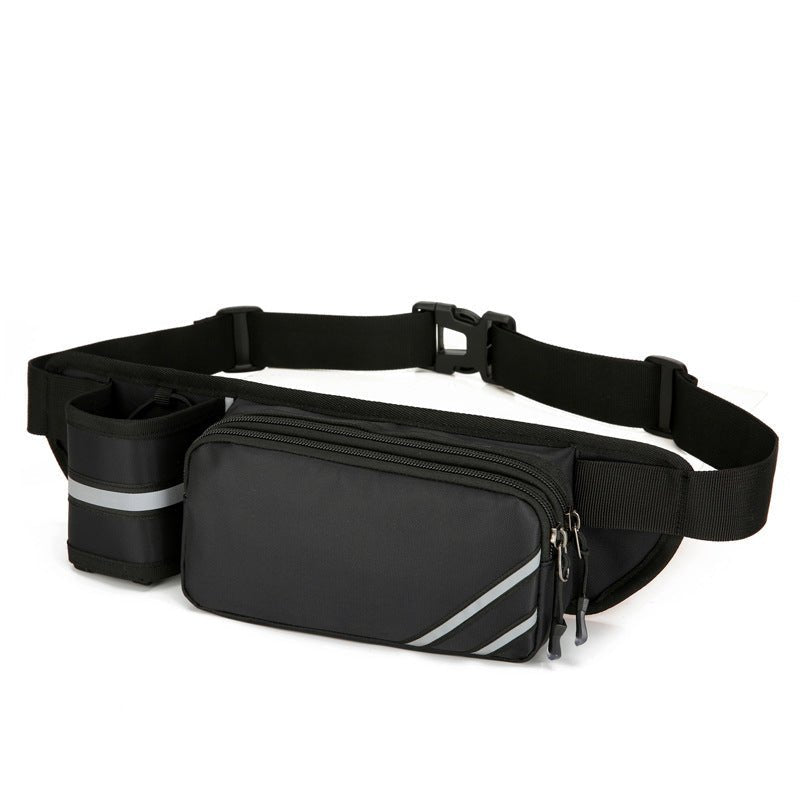 FuninCrea Borsa a tracolla da uomo con 2 tasche con cerniera, in nylon FuninCrea Borsa a tracolla da uomo con 2 tasche con cerniera, in nylon