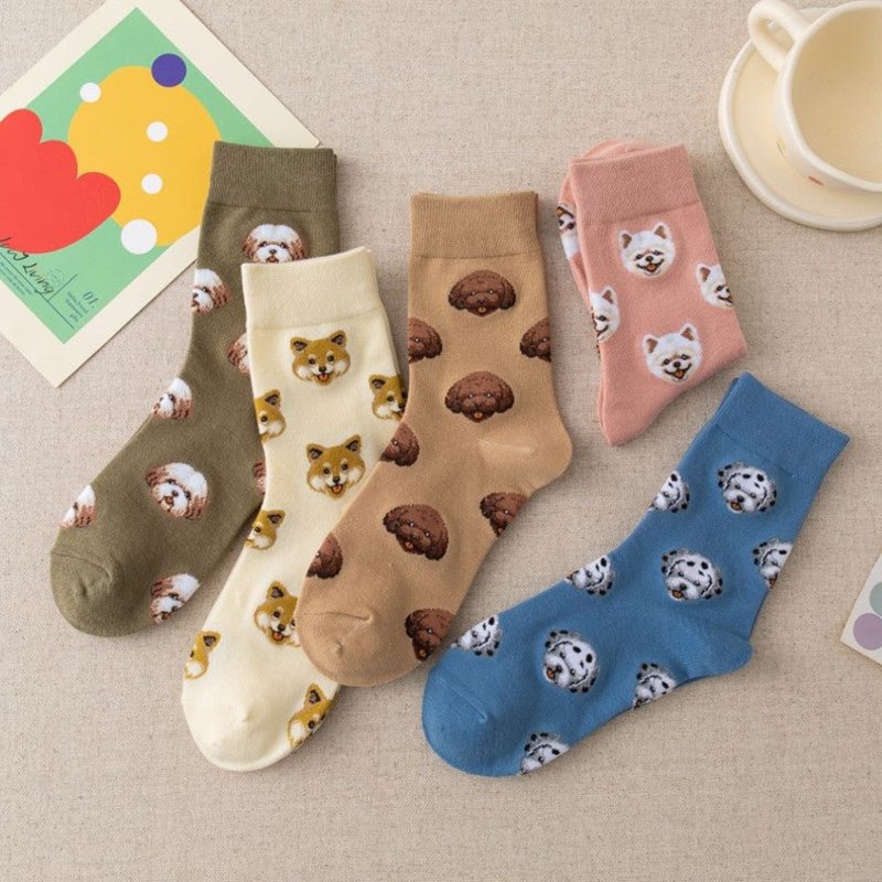 Calzini Creativi con Cani in Cotone - Calze Divertenti e Confortevoli per Donna - Aky & Co.
