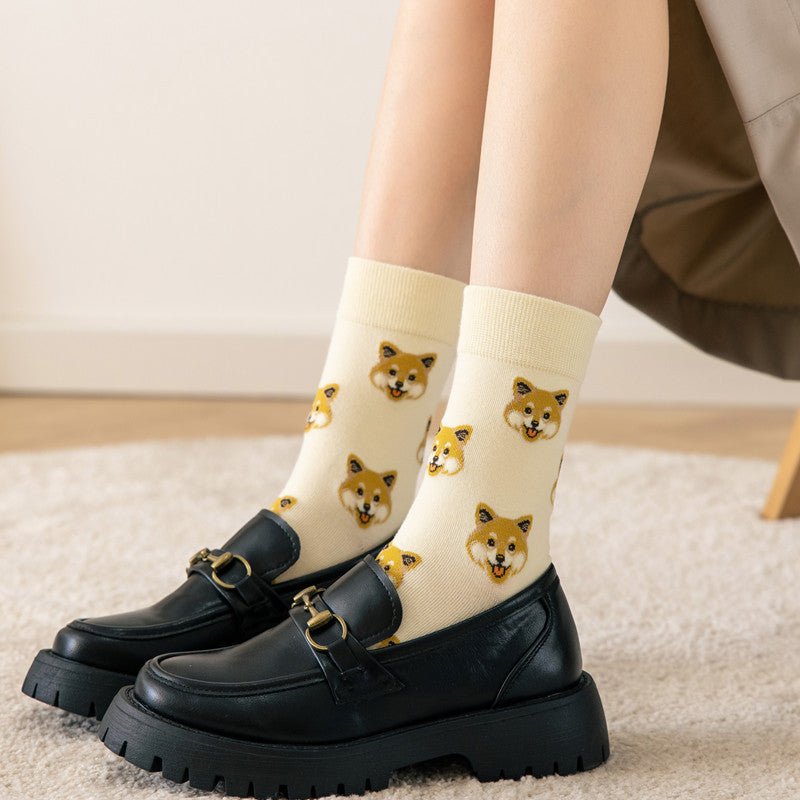Calzini Creativi con Cani in Cotone - Calze Divertenti e Confortevoli per Donna - Aky & Co.