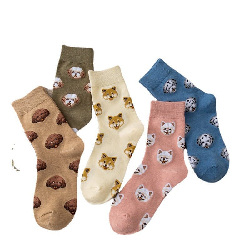 Calzini Creativi con Cani in Cotone - Calze Divertenti e Confortevoli per Donna - Aky & Co.