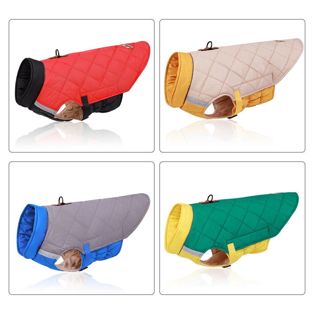 Cappotto Riflettente Caldo per Cani - Gilet Imbottito in Cotone Stile Casual | Abbigliamento per Animali Domestici - Aky & Co.