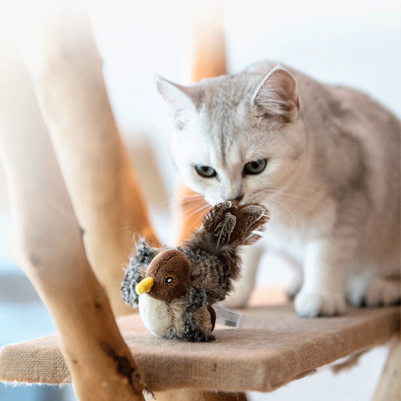 Cat Toys Dazzling Law Prey Series Sound Toys Touching Sensing Little Bird - Aky & Co.