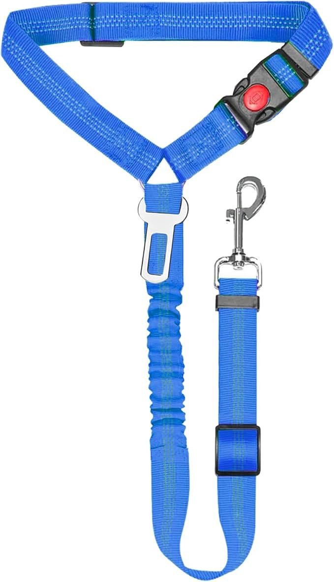 Cintura di Sicurezza per Auto per Cani | Corda di Traino Telescopica in Nylon per Cani di Grandi Dimensioni | Multiple Colors - Aky & Co.