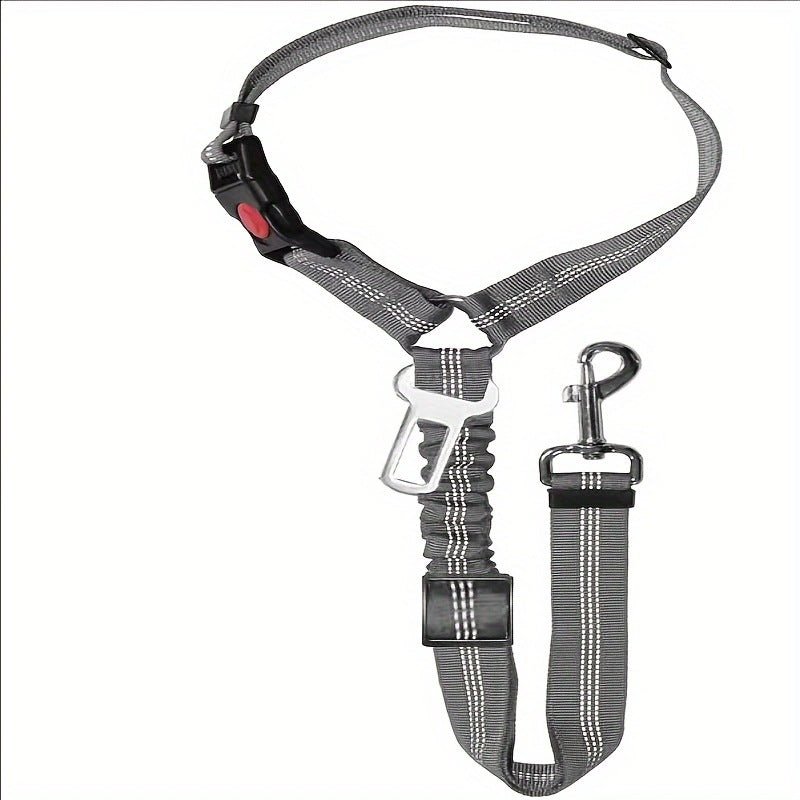 Cintura di Sicurezza per Auto per Cani | Corda di Traino Telescopica in Nylon per Cani di Grandi Dimensioni | Multiple Colors - Aky & Co.