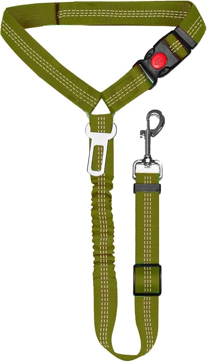 Cintura di Sicurezza per Auto per Cani | Corda di Traino Telescopica in Nylon per Cani di Grandi Dimensioni | Multiple Colors - Aky & Co.