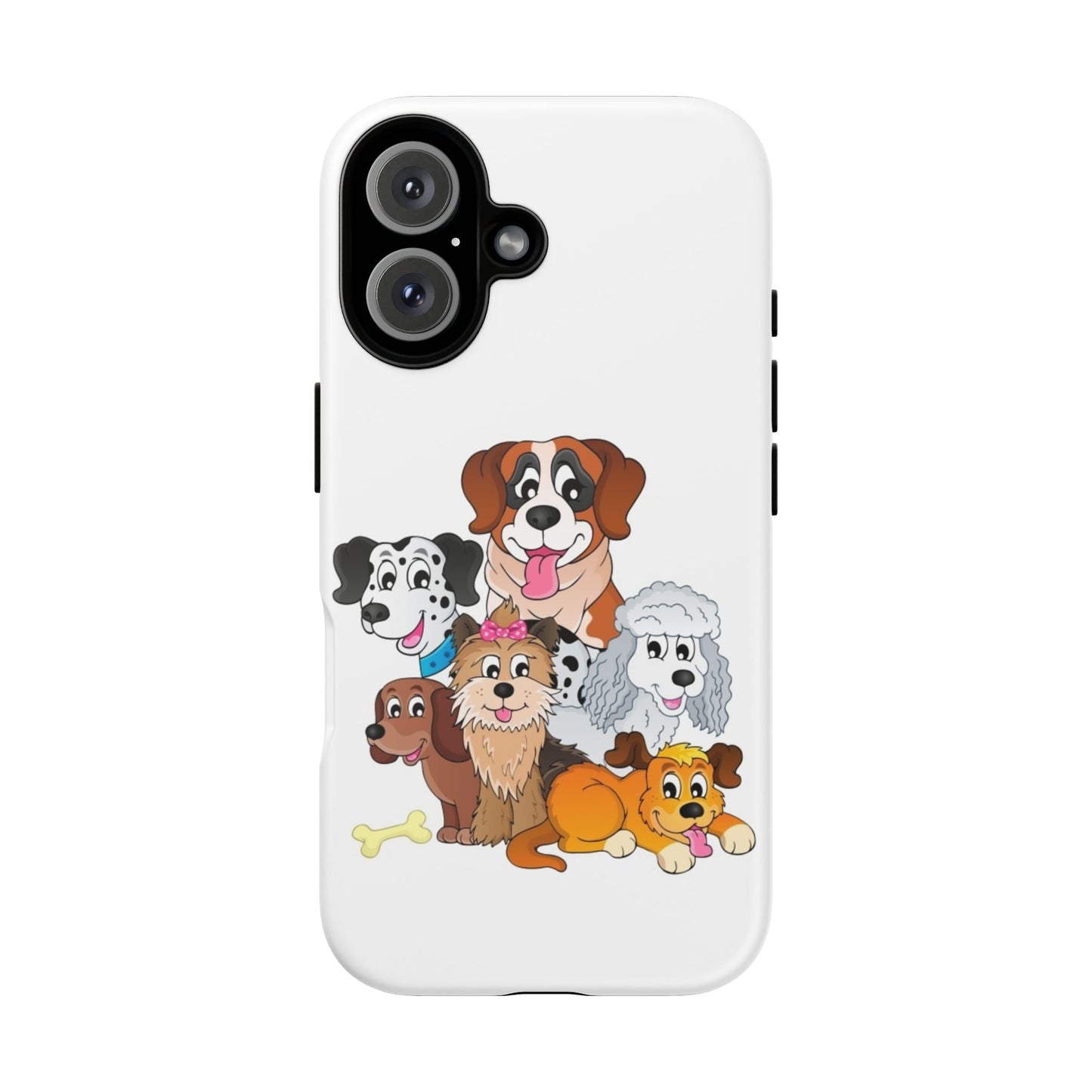 Custodia per iPhone 16 Pet Lover con Design Adorabile di Cani - Protezione Resistente e Supporto per Ricarica Wireless - Aky & Co.