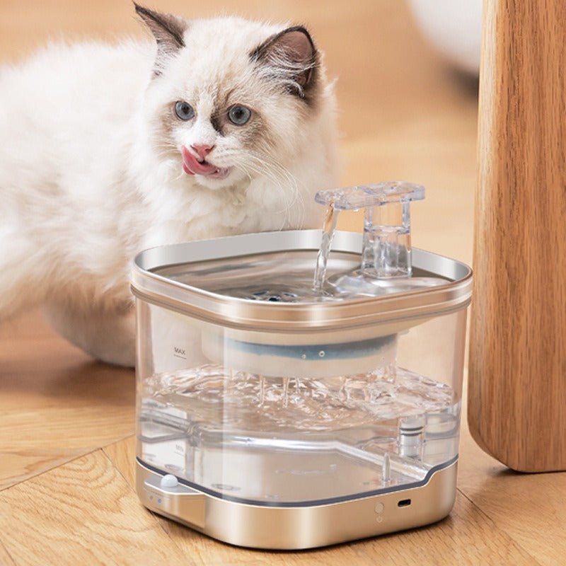 Distributore di Acqua per Animali Domestici Intelligente Senza Fili con Ciclo Automatico di Ricarica e Pompa Senza Fili - Aky & Co.