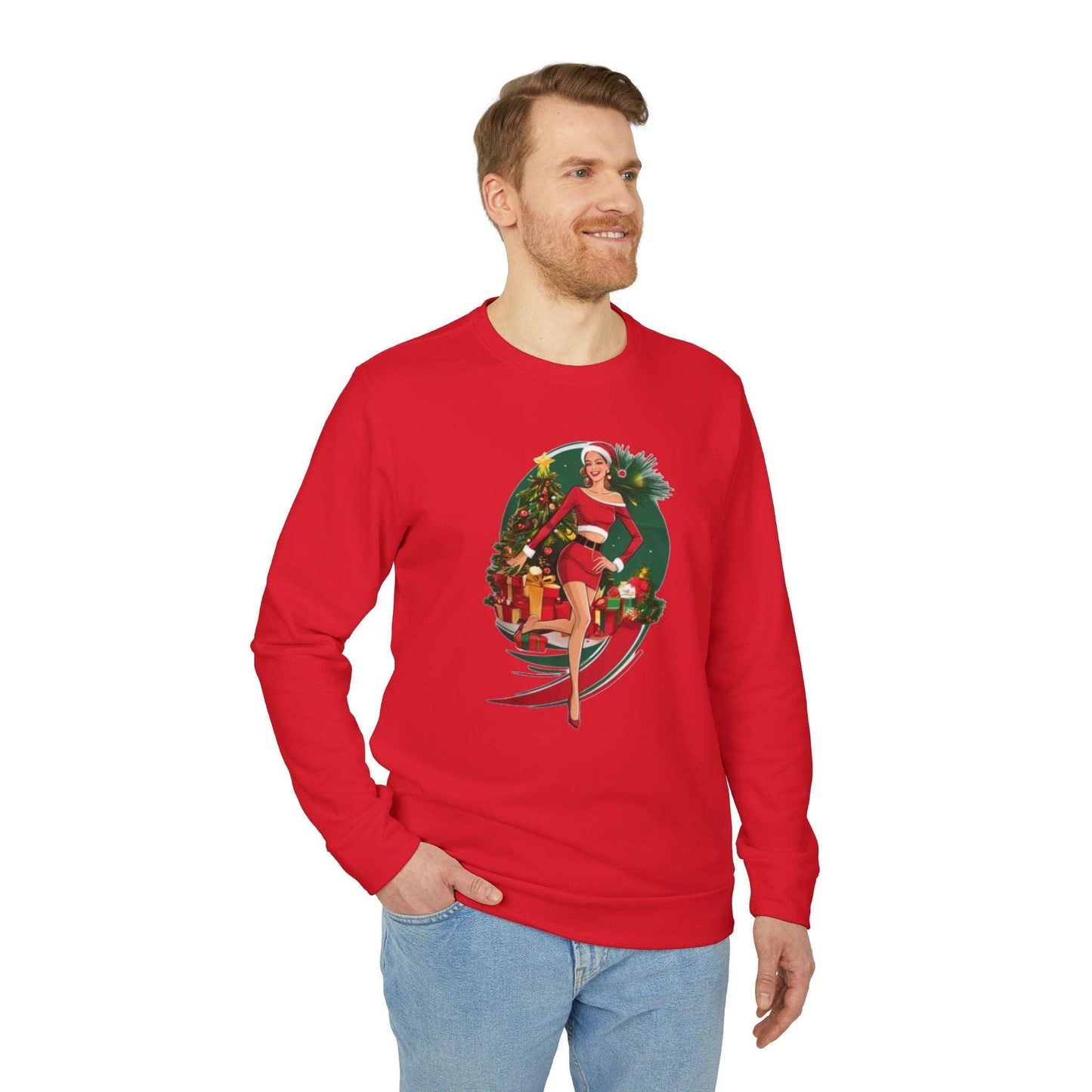 Felpa Girocollo Unisex Festiva - Design "Holiday Cheer" by Adidas - Aky & Co.