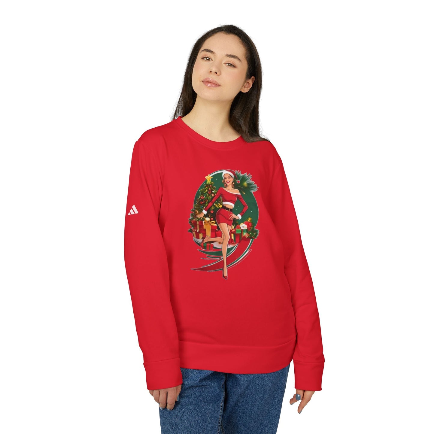 Felpa Girocollo Unisex Festiva - Design "Holiday Cheer" by Adidas - Aky & Co.