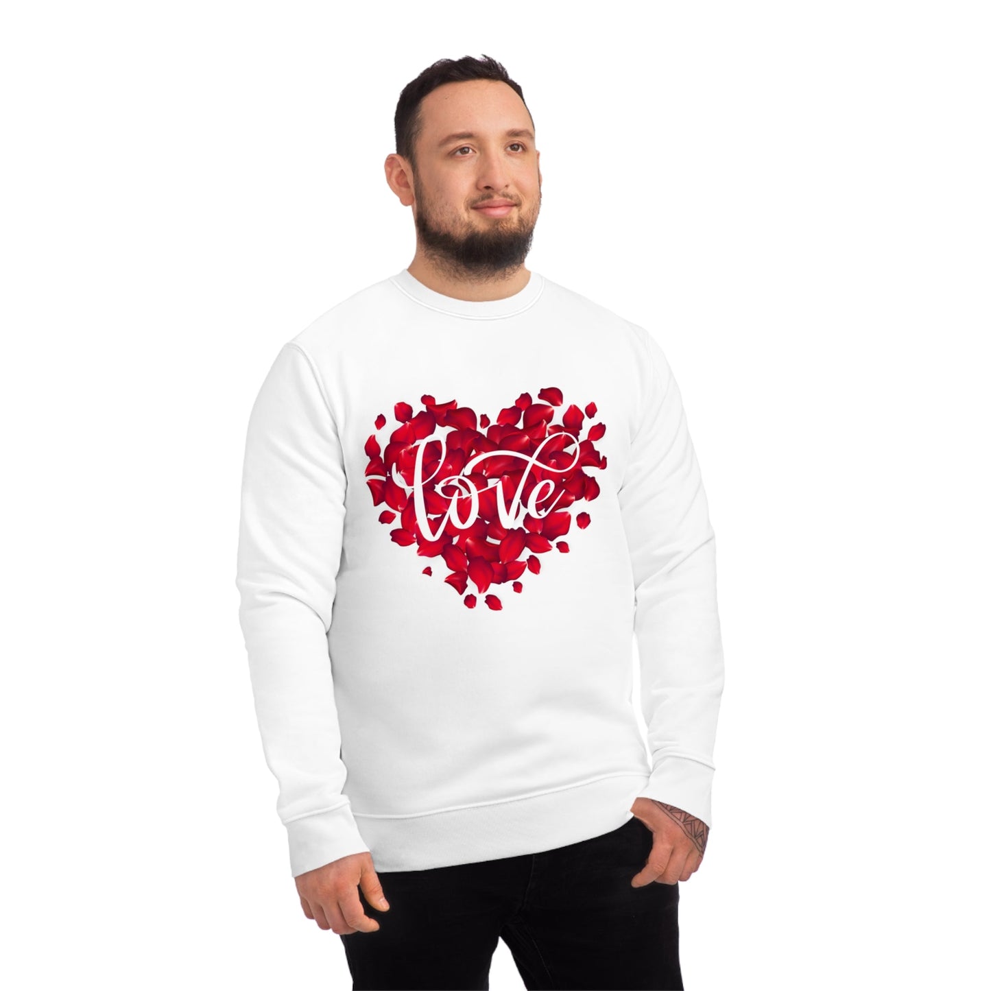 Felpa Unisex Love Heart Roses - Perfetta per San Valentino e Momenti di Comfort - Aky & Co.