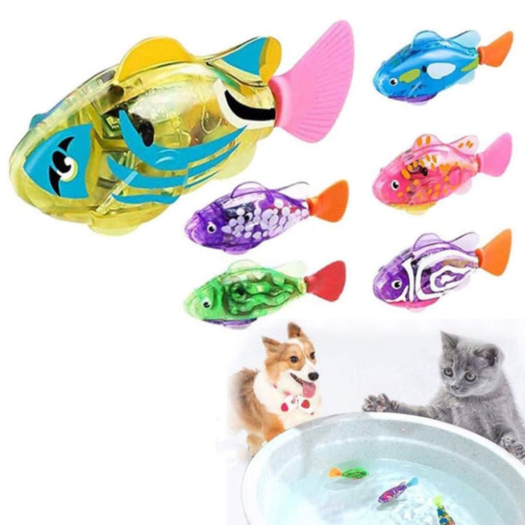 Giocattolo elettronico luminoso elettrico per pesci che nuotano, pesce robot, giocattolo per il bagnetto dei bambini - Aky & Co.