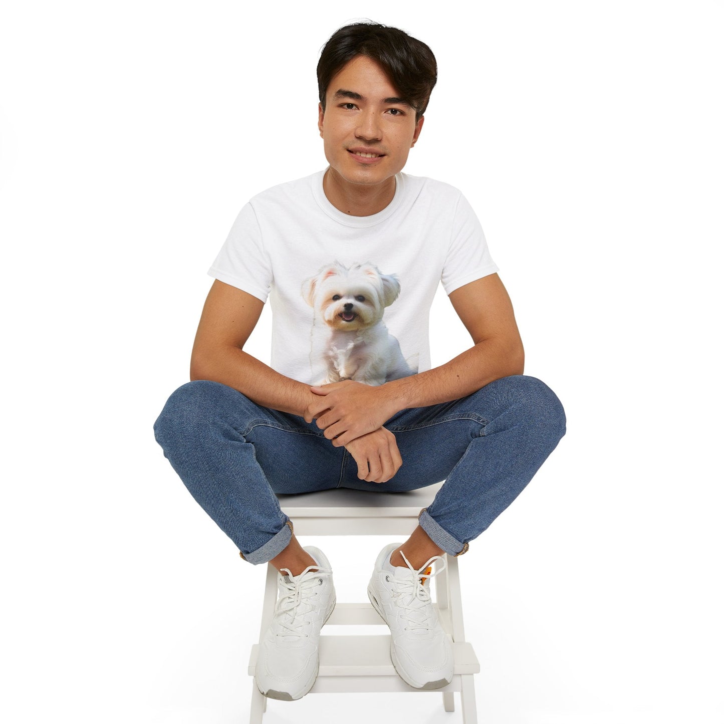 🐕 MAGLIETTA BICHON MALTEZ RITRATO - Maglietta Unisex Ultra Cotone - Aky & Co.
