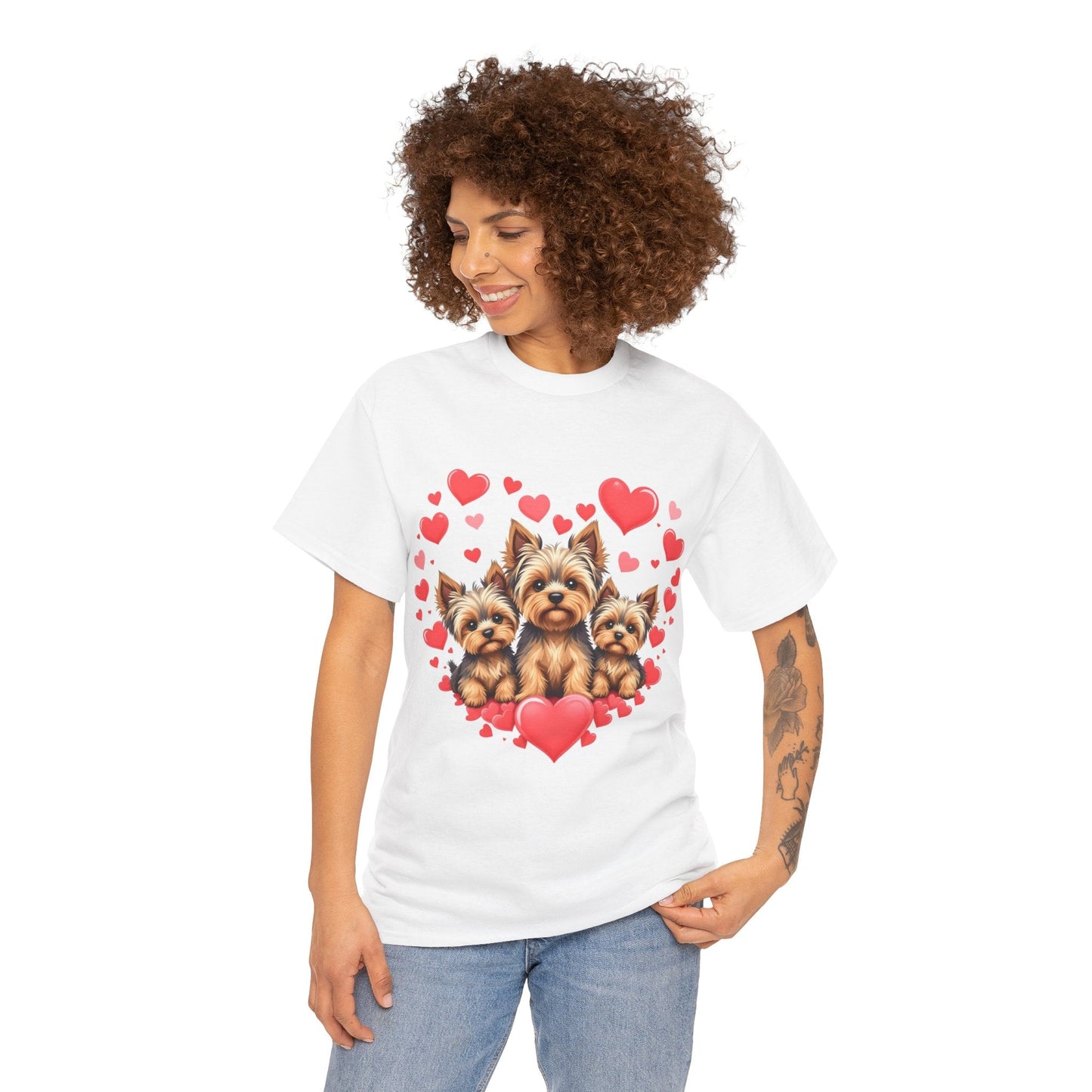 Romantic Love Rose Petals Unisex Heavy Cotton Tee - Aky & Co.