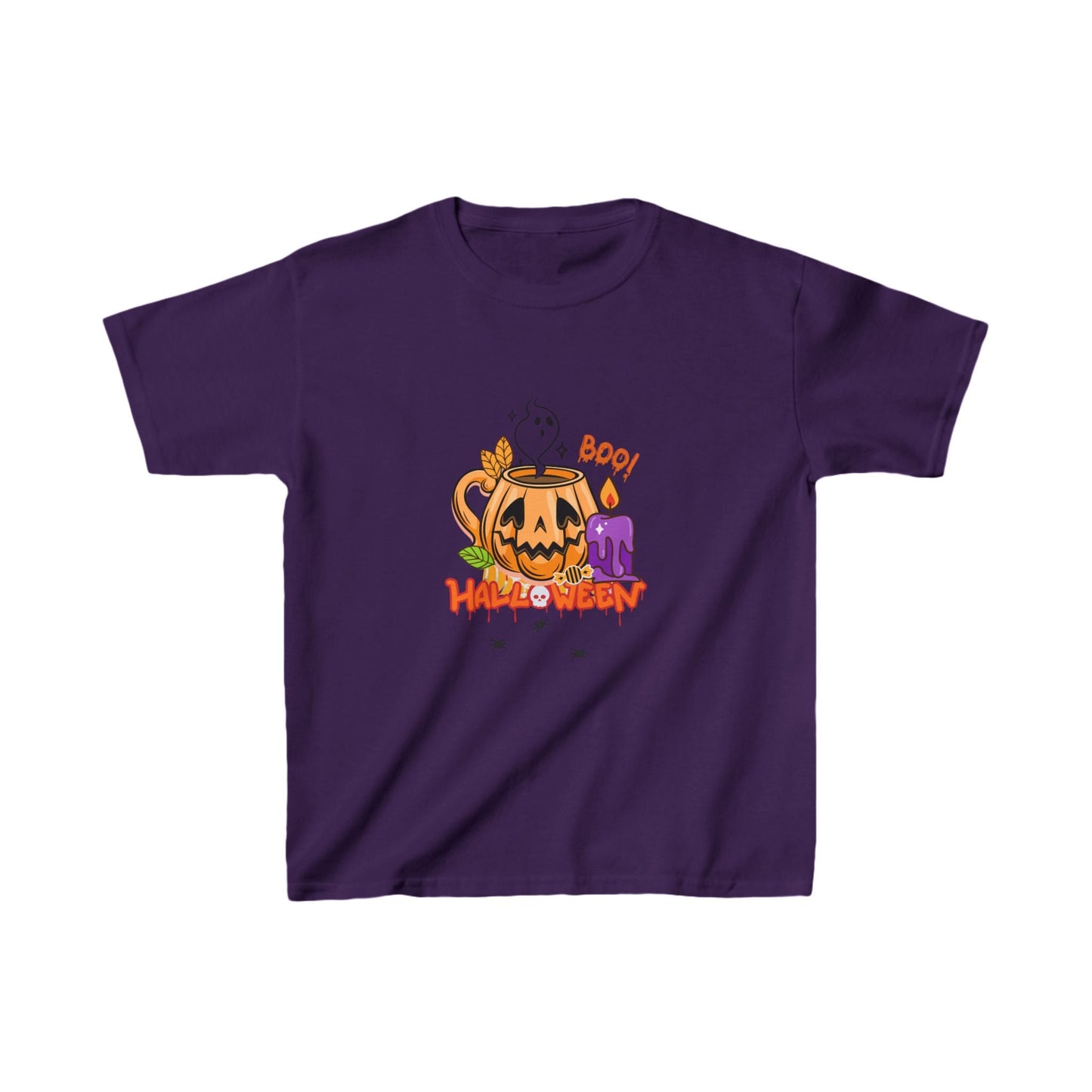 T-Shirt per Bambini di Halloween con Design di Zucca - Aky & Co.
