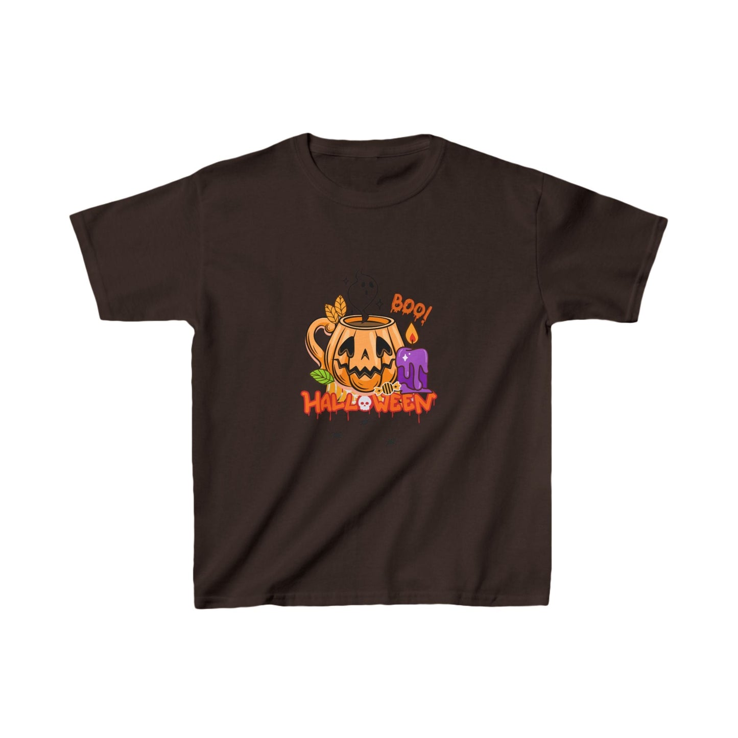 T-Shirt per Bambini di Halloween con Design di Zucca - Aky & Co.