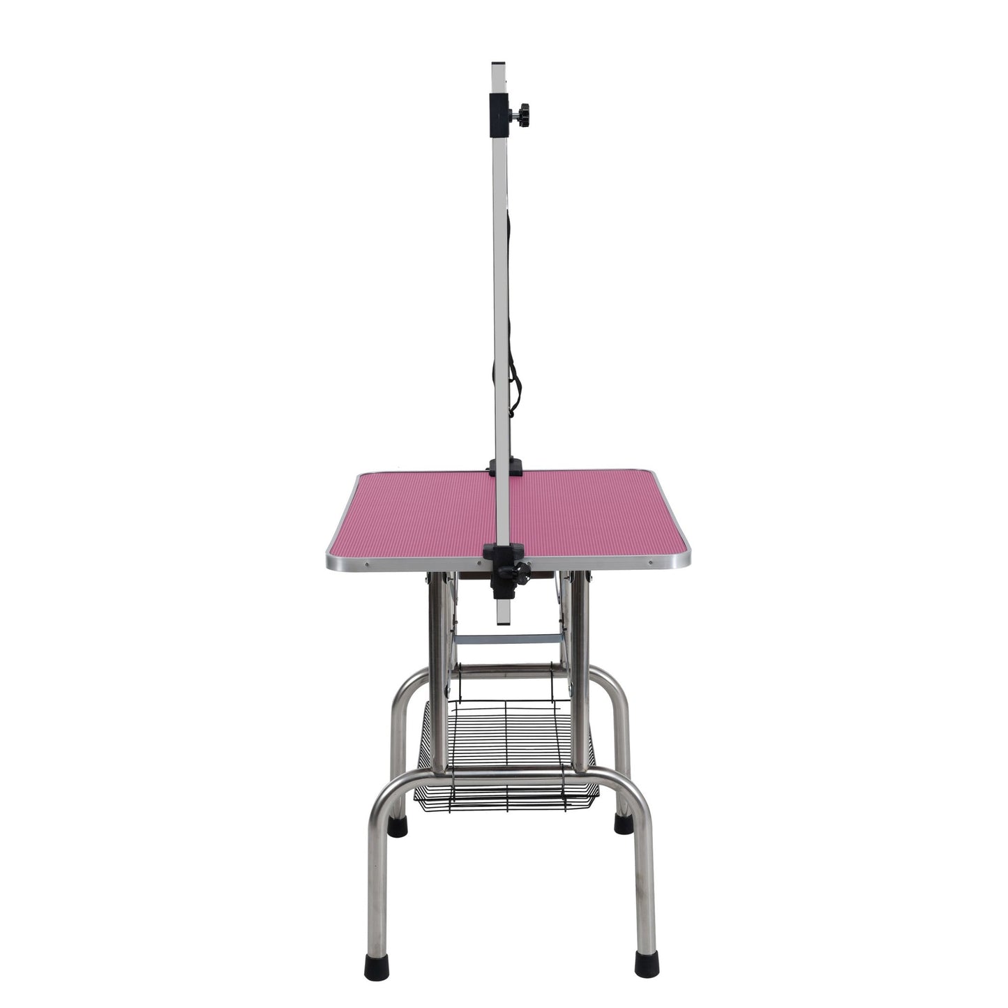 Tavolo da Toelettatura Pieghevole 36'' | Struttura in Acciaio, Cuscinetto in Gomma & Braccioli Regolabili - Rosa - Aky & Co.