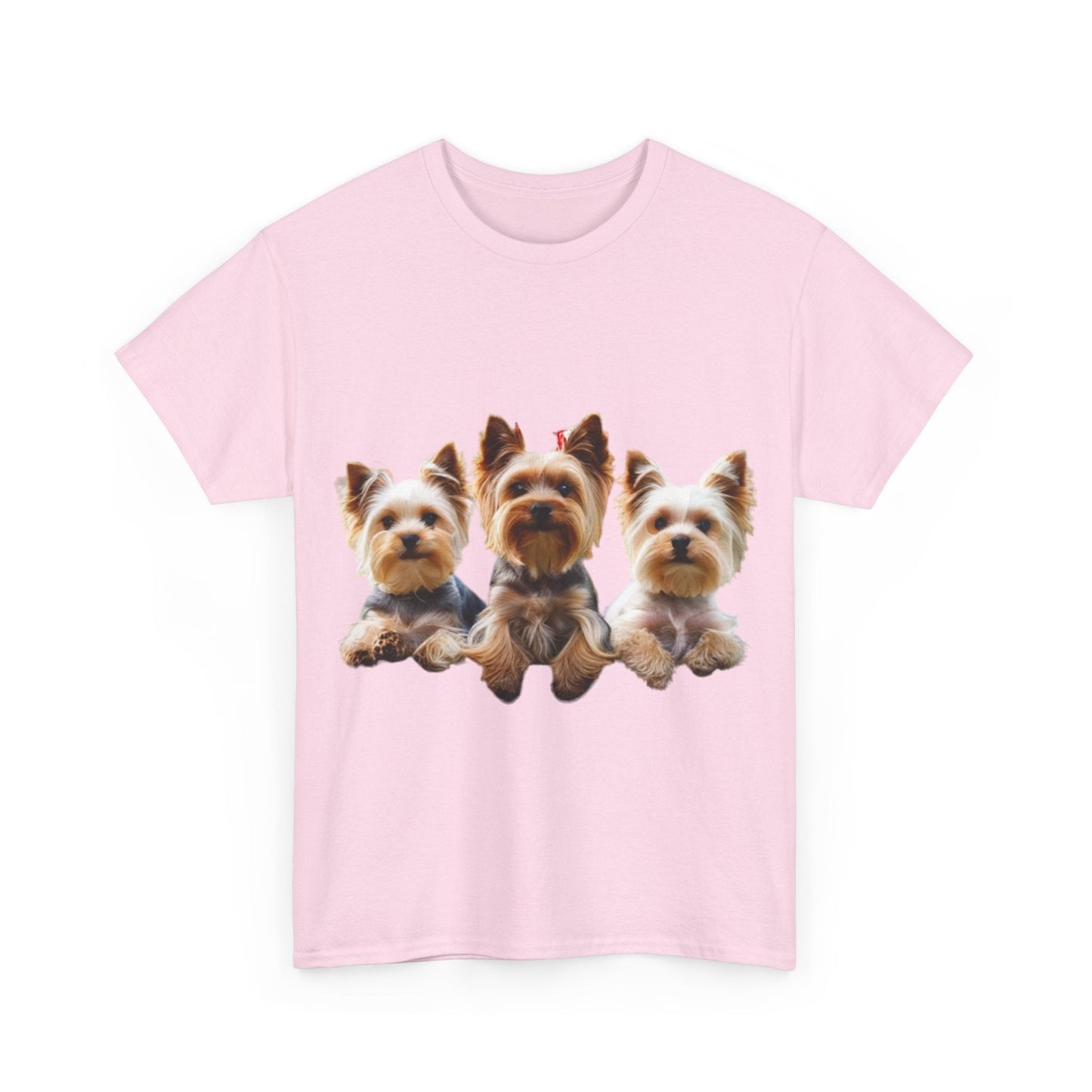 Unisex Heavy Cotton Tee - 3 Yorkshire Terrier - Aky & Co.