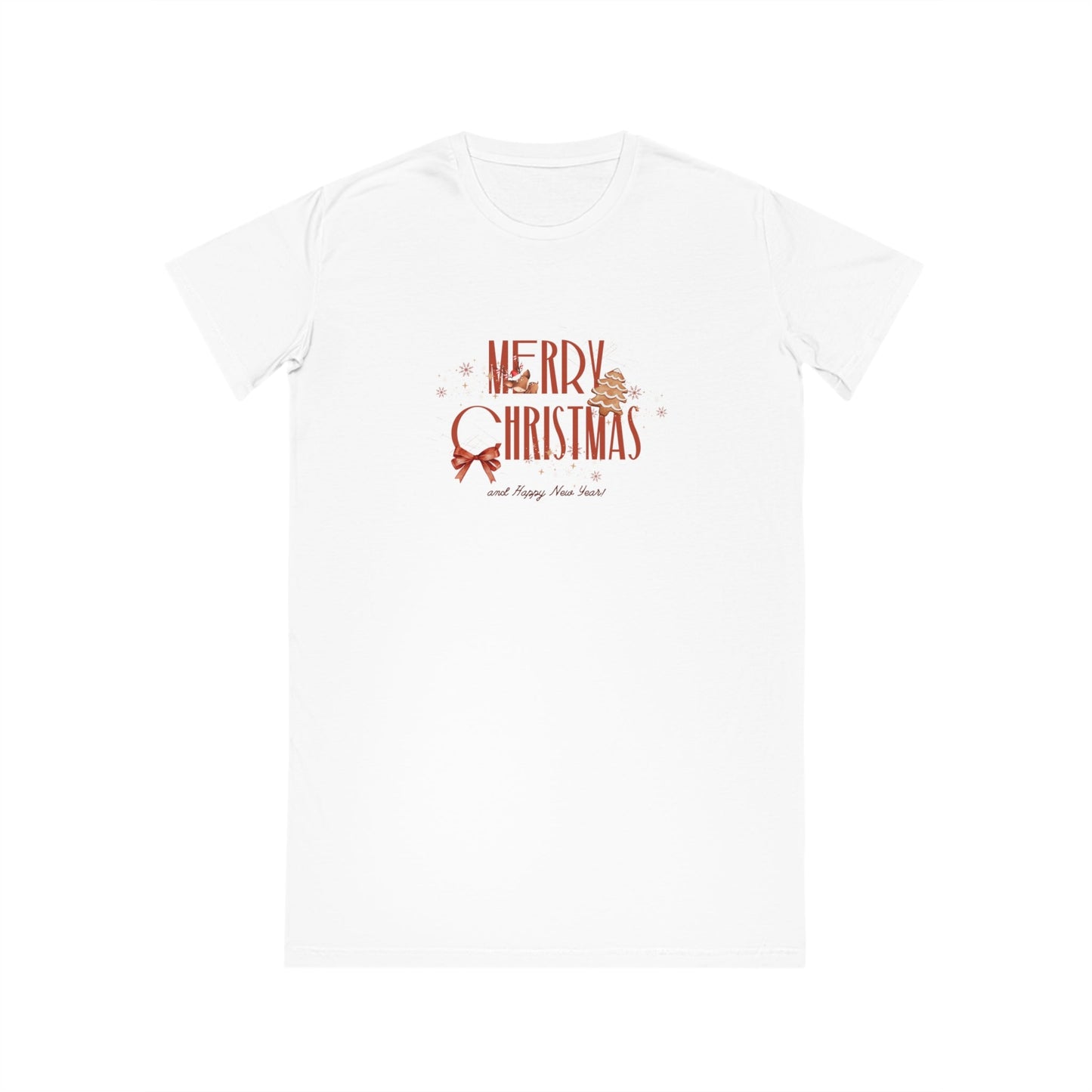 Vestito T-Shirt Natale - Stile Festivo per le Celebrazioni | Look Comodo e Chic - Aky & Co.