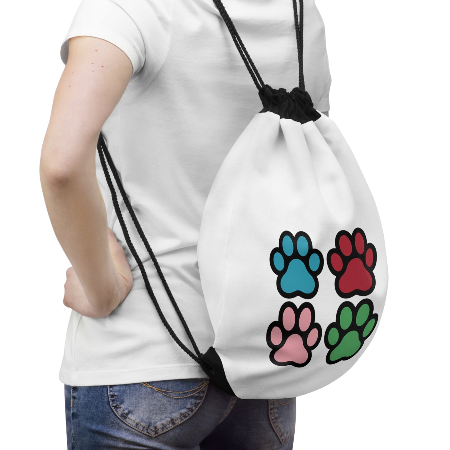 Borsa con Coulisse AKYCO Stampa 4 zampe colorate per Amanti degli Animali - Elegante e Funzionale