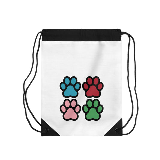 Borsa con Coulisse AKYCO Stampa 4 zampe colorate per Amanti degli Animali - Elegante e Funzionale
