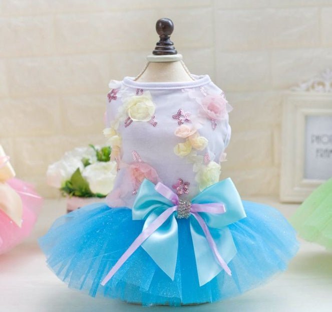 👑 Abito Estivo da Principessa per Cani – Gonna in Tulle e Dettagli in Pizzo - Aky & Co.