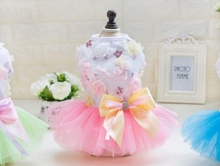 👑 Abito Estivo da Principessa per Cani – Gonna in Tulle e Dettagli in Pizzo - Aky & Co.