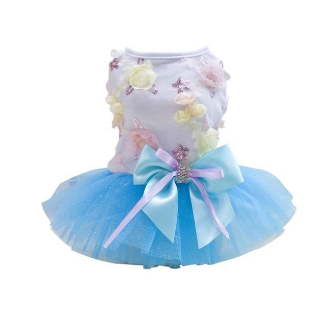 👑 Abito Estivo da Principessa per Cani – Gonna in Tulle e Dettagli in Pizzo - Aky & Co.