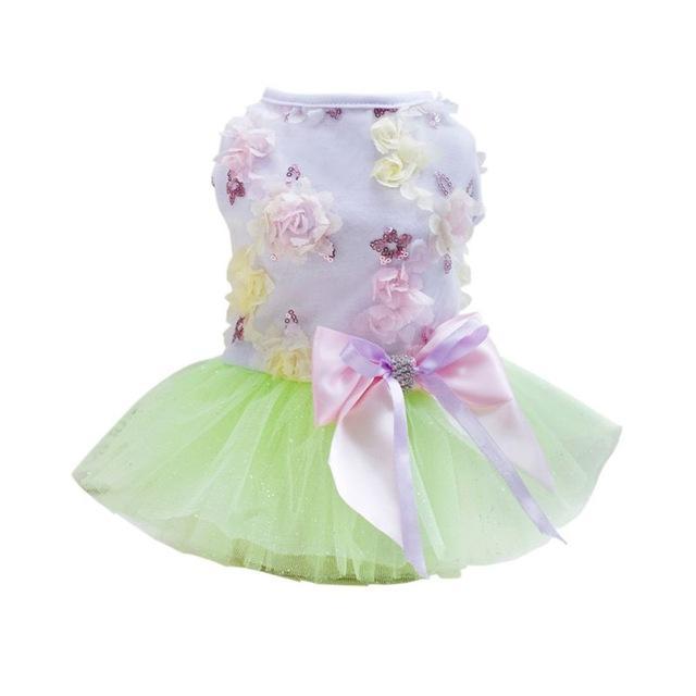 👑 Abito Estivo da Principessa per Cani – Gonna in Tulle e Dettagli in Pizzo - Aky & Co.