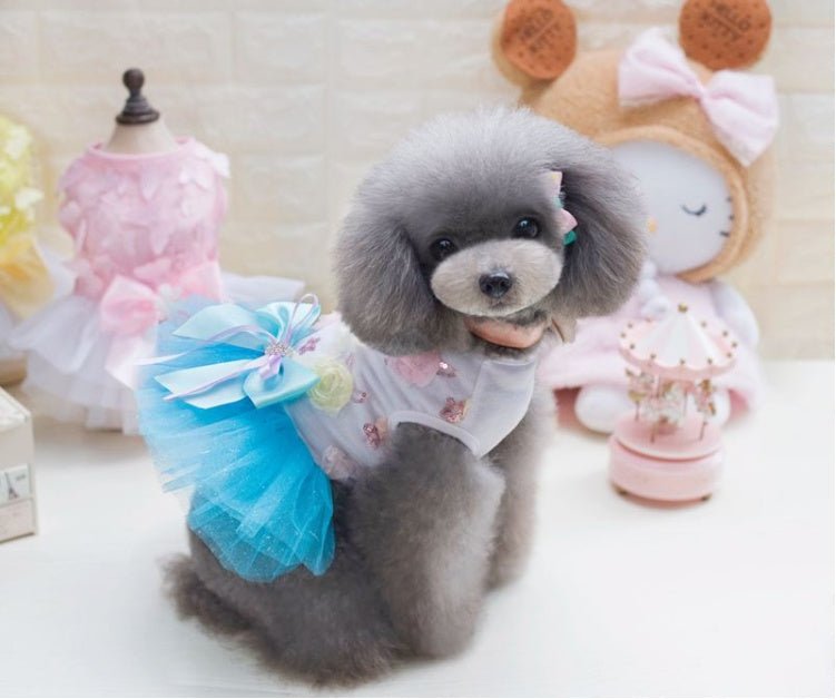 👑 Abito Estivo da Principessa per Cani – Gonna in Tulle e Dettagli in Pizzo - Aky & Co.
