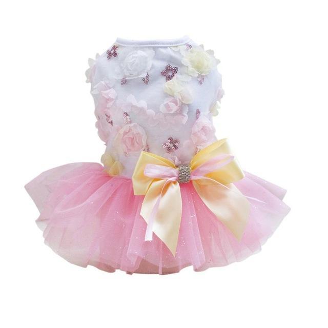 👑 Abito Estivo da Principessa per Cani – Gonna in Tulle e Dettagli in Pizzo - Aky & Co.