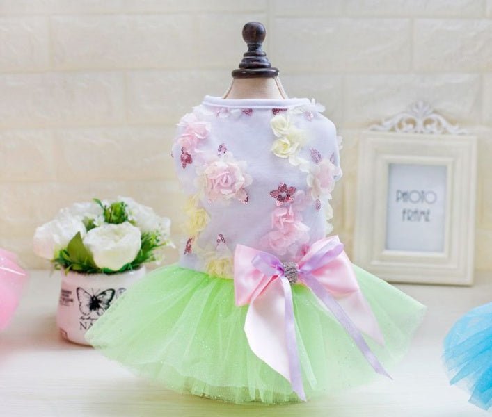 👑 Abito Estivo da Principessa per Cani – Gonna in Tulle e Dettagli in Pizzo - Aky & Co.