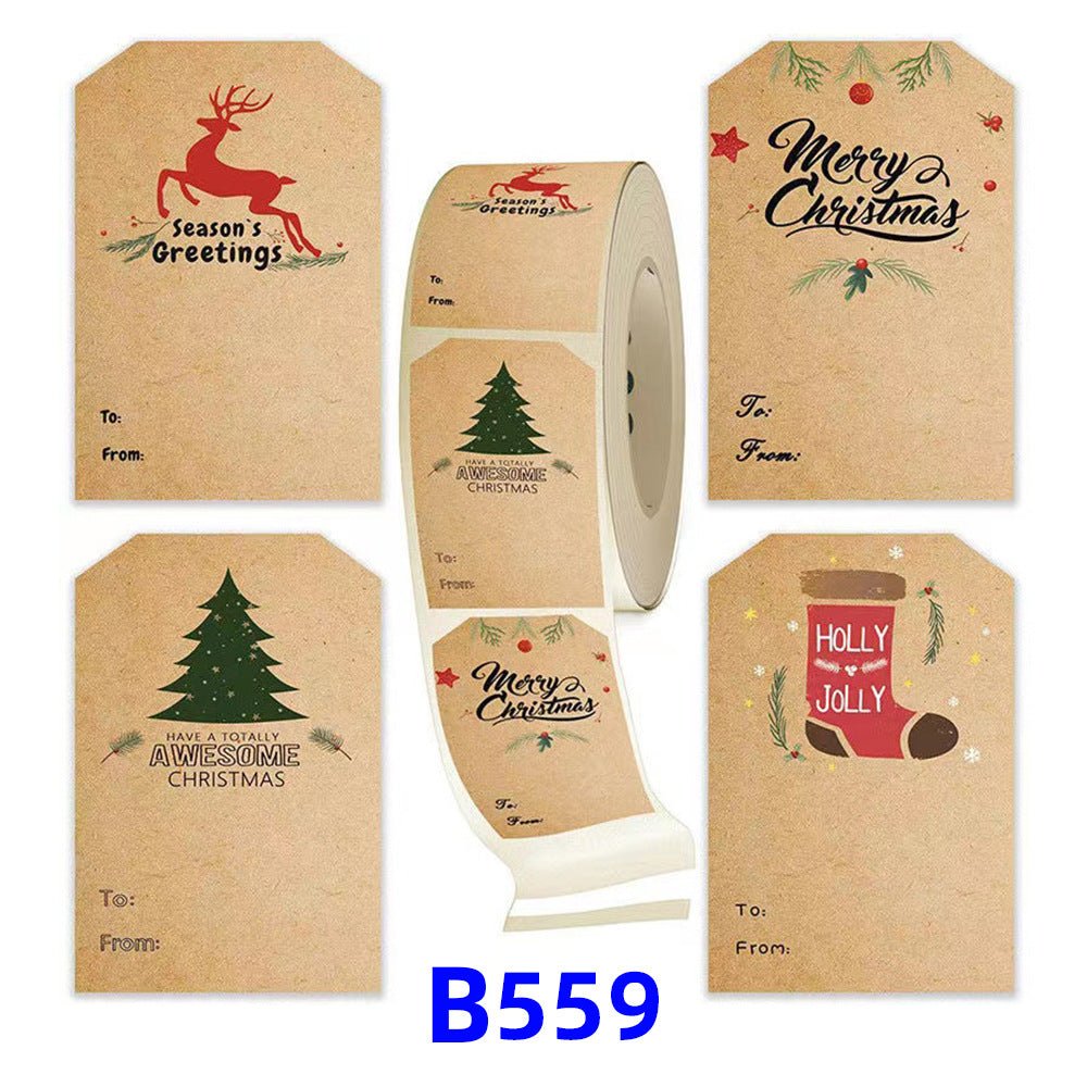 Adesivi Regalo di Natale | Etichette Autoadesive Decorative “Buon Natale” per Pacchi e Feste – AKYCO - AKYCO