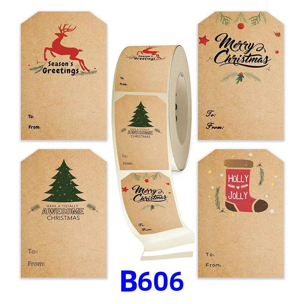 Adesivi Regalo di Natale | Etichette Autoadesive Decorative “Buon Natale” per Pacchi e Feste – AKYCO - AKYCO