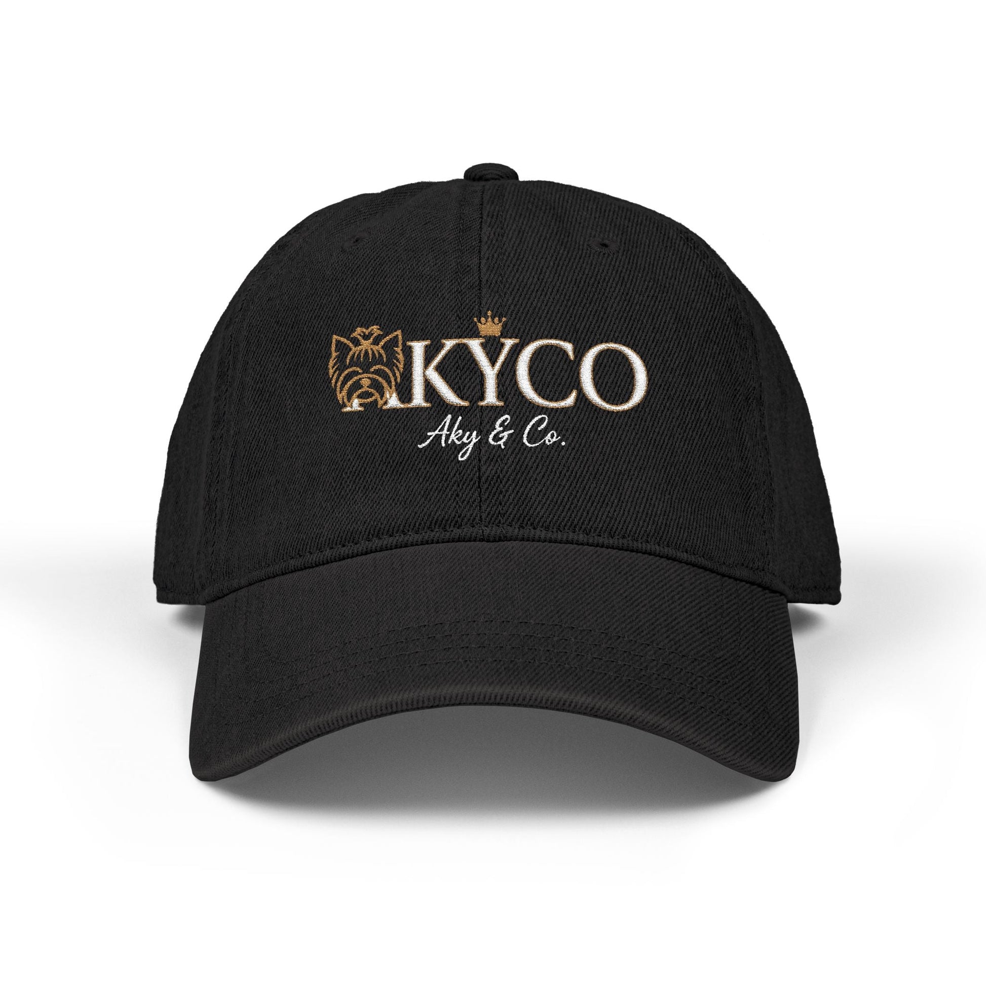 AKYCO Embroidered Denim Hat — Dog Logo Cap with Paw Accent - AKYCO