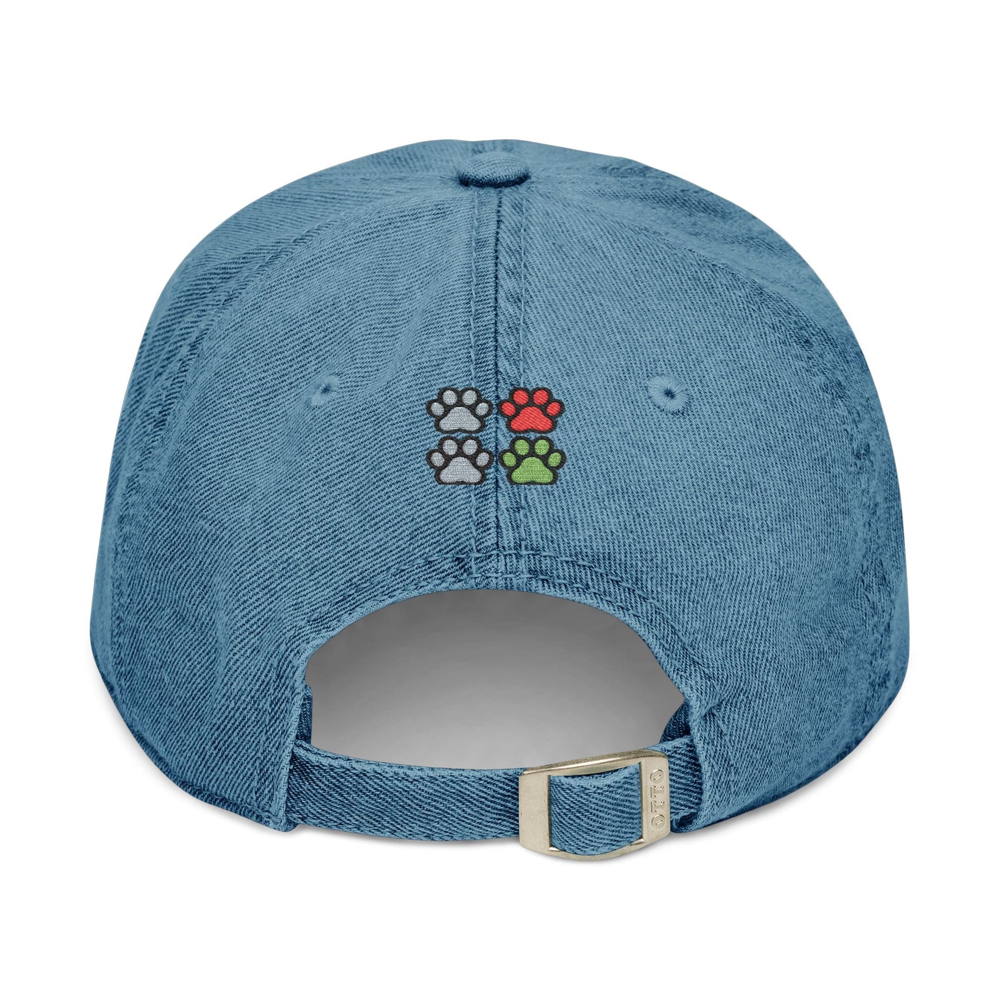 AKYCO Embroidered Denim Hat — Dog Logo Cap with Paw Accent - AKYCO
