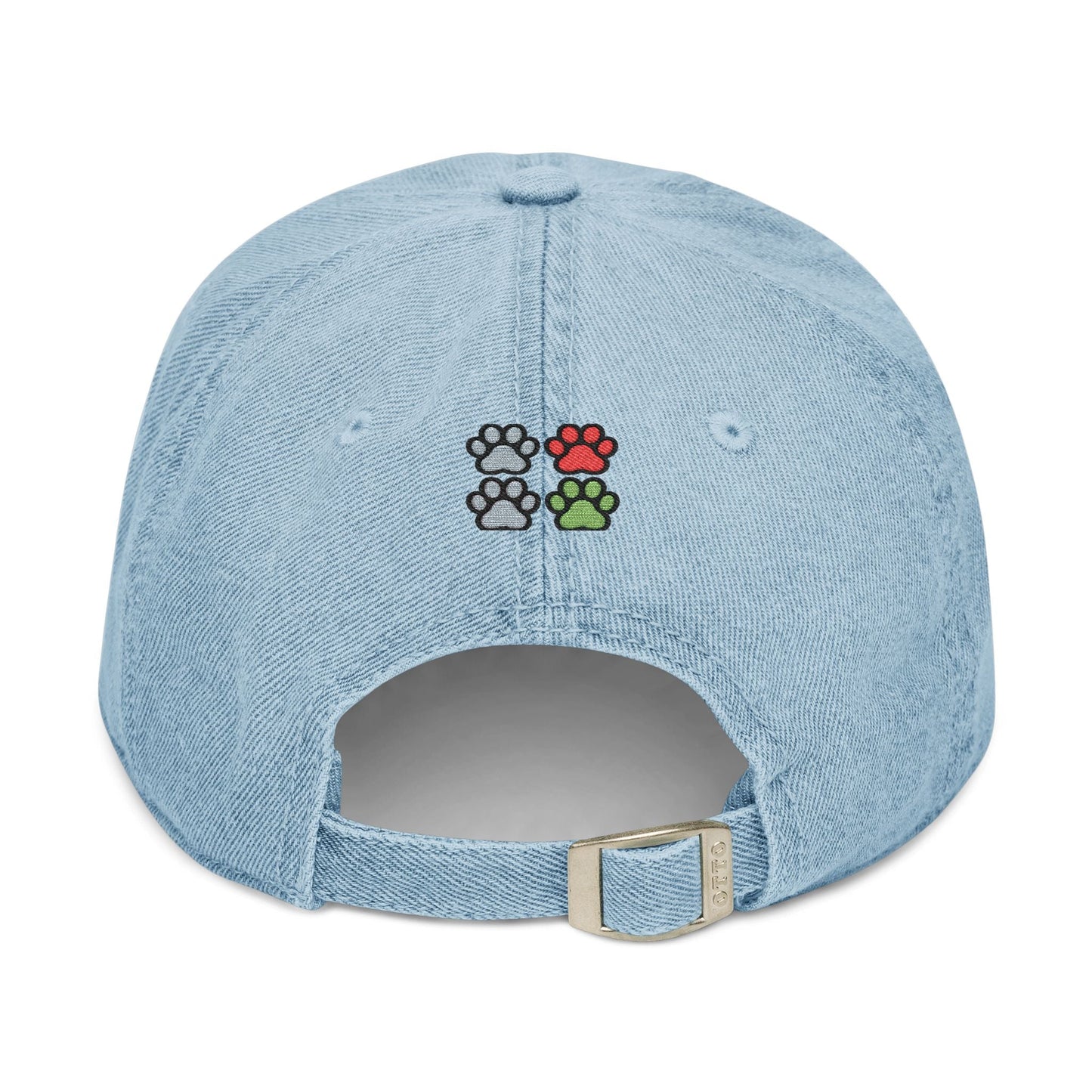 AKYCO Embroidered Denim Hat — Dog Logo Cap with Paw Accent - AKYCO