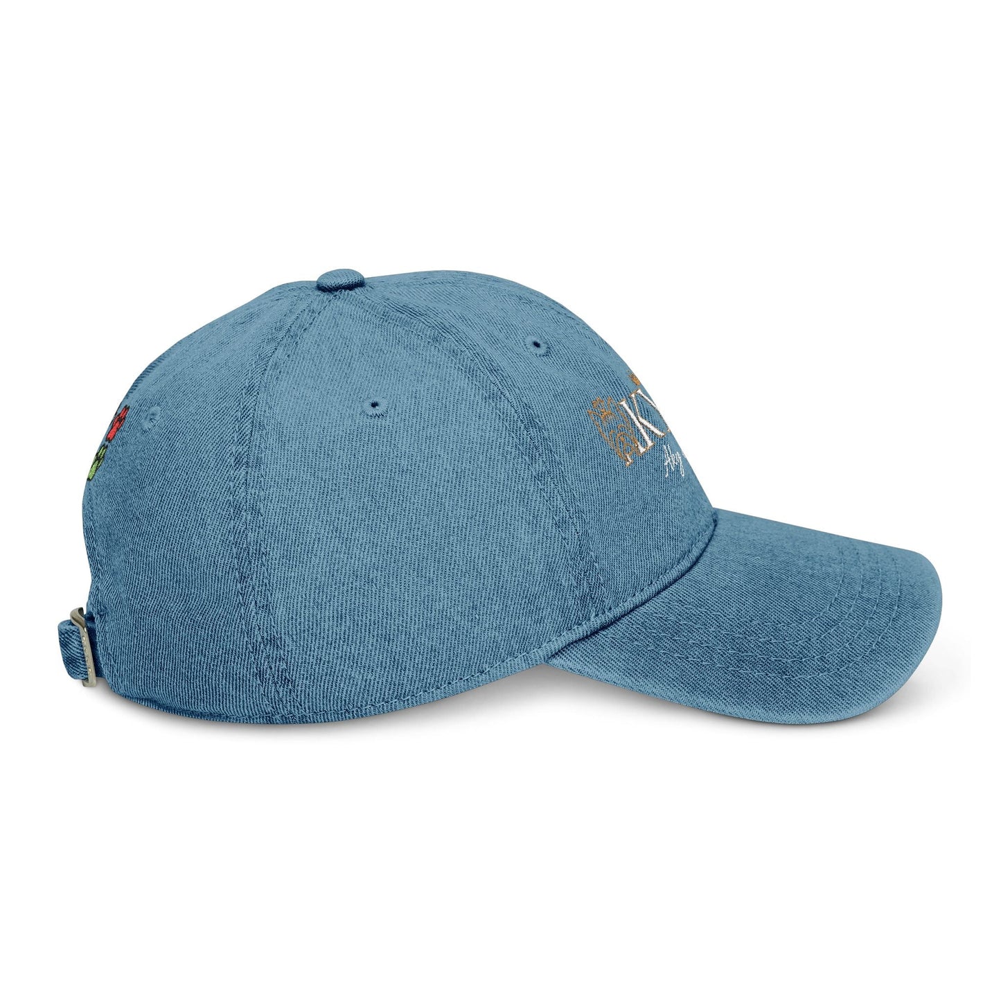 AKYCO Embroidered Denim Hat — Dog Logo Cap with Paw Accent - AKYCO