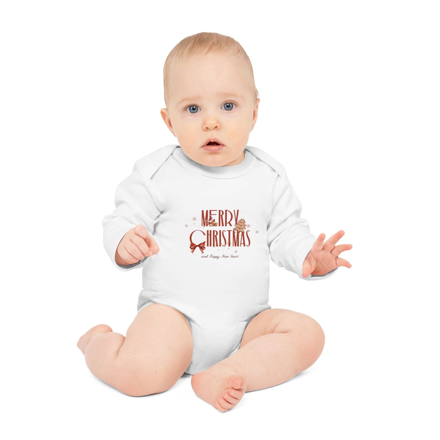 Body Natalizio per Bambini con Maniche Lunghe in Cotone Organico - Aky & Co.