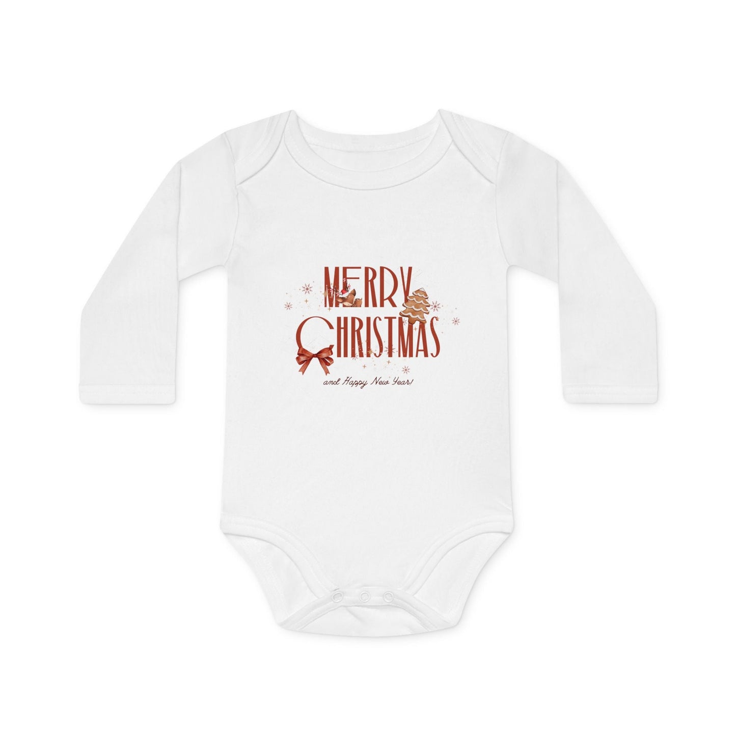 Body Natalizio per Bambini con Maniche Lunghe in Cotone Organico - AKYCO