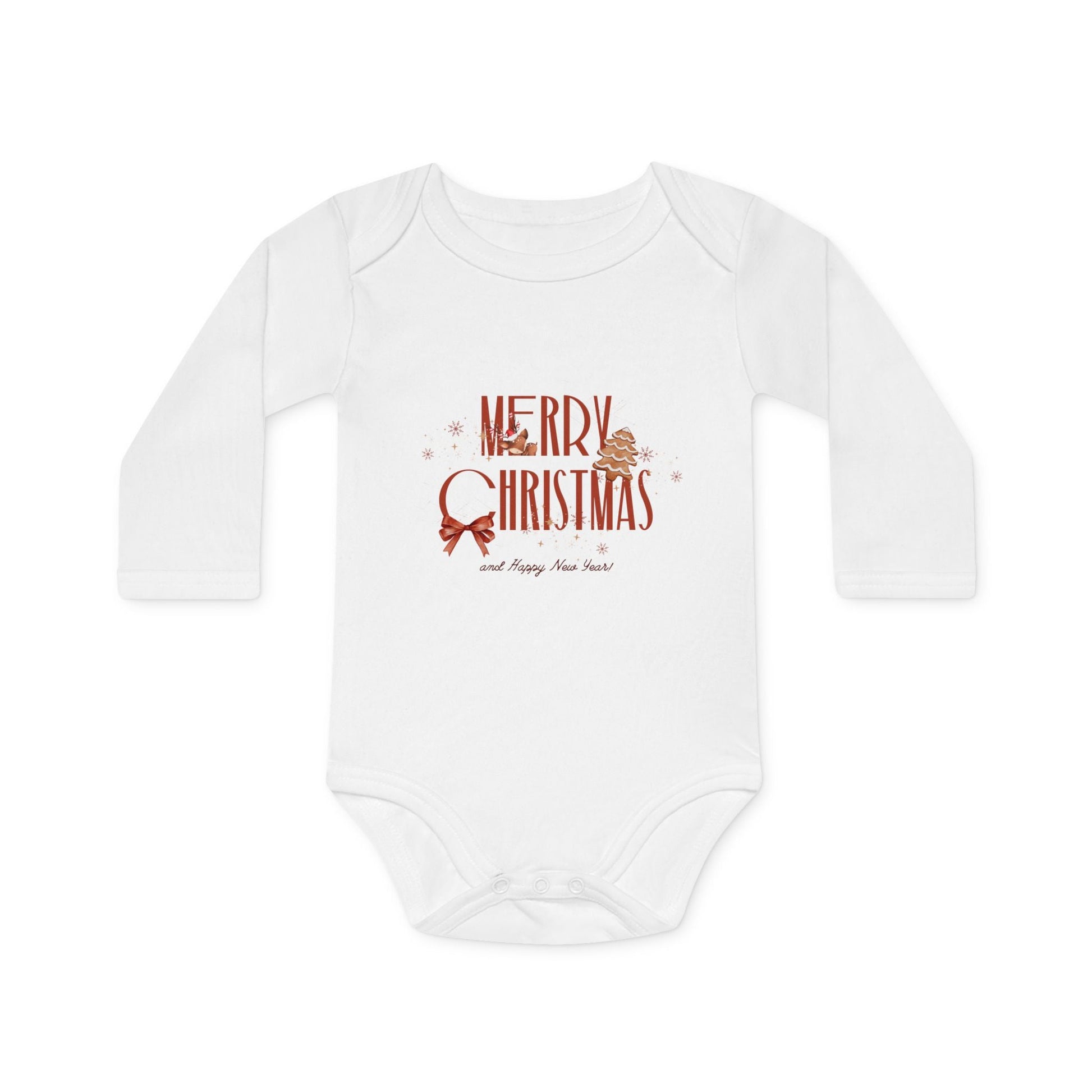 Body Natalizio per Bambini con Maniche Lunghe in Cotone Organico - AKYCO