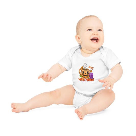 Boo - tiful Halloween Baby Bodysuit - Body per Bambini in Cotone Organico, Maniche Corte - Aky & Co.
