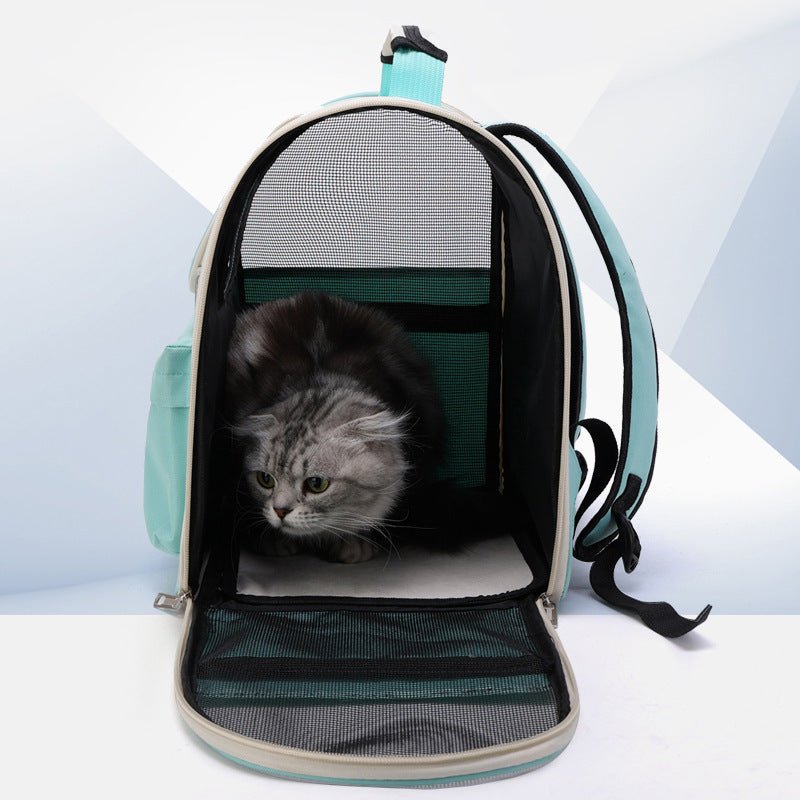 Borsa Trasportino per Gatti e Cani Piccoli – Zaino da Viaggio Antivento e Traspirante - Aky & Co.