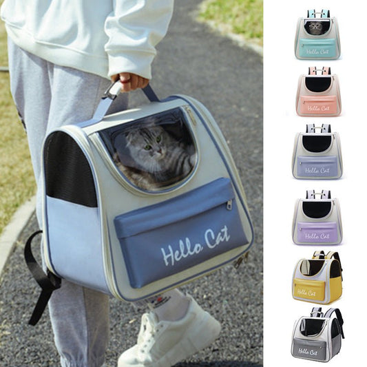 Borsa Trasportino per Gatti e Cani Piccoli – Zaino da Viaggio Antivento e Traspirante - Aky & Co.