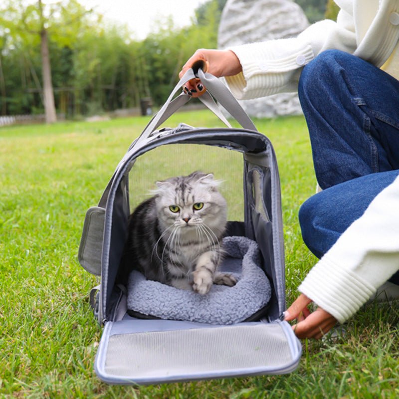 Borsa Trasportino Pieghevole per Animali Domestici - 4 Colori, Grande Capacità e Materiale Resistente - Aky & Co.
