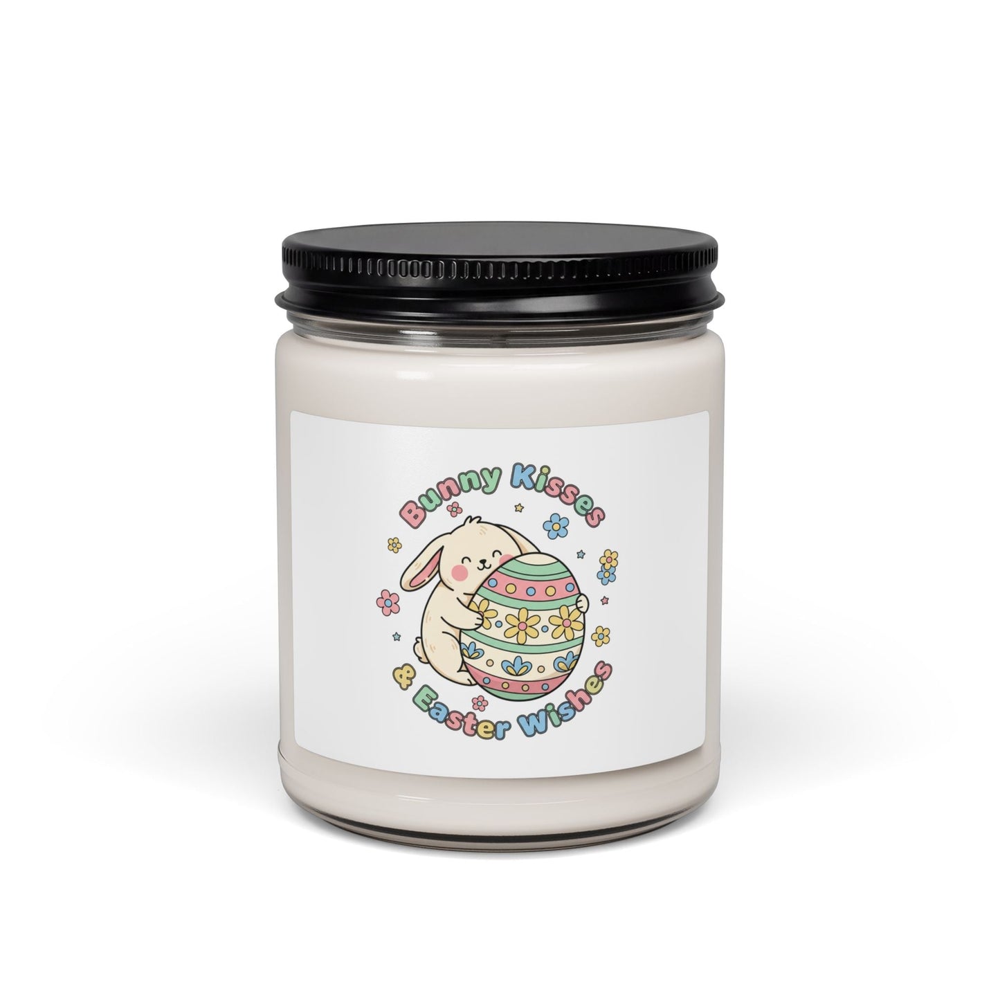 Bunny Kisses Easter Egg Candle, Soy Candle | Pastel Spring, Bunny Aesthetic - AKYCO
