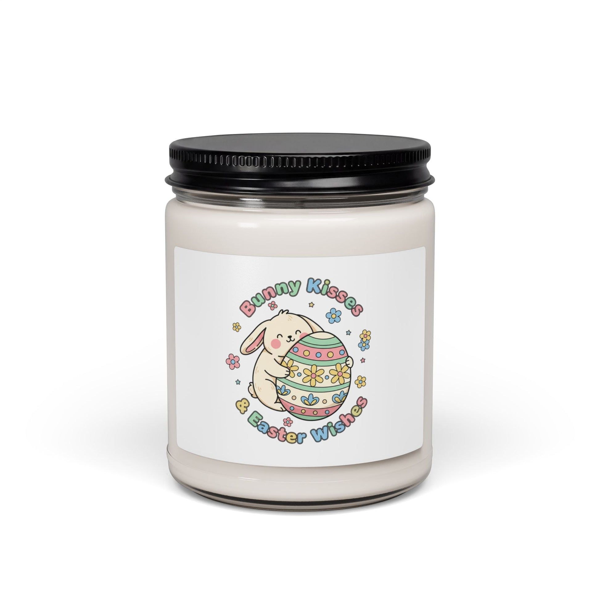 Bunny Kisses Easter Egg Candle, Soy Candle | Pastel Spring, Bunny Aesthetic - AKYCO