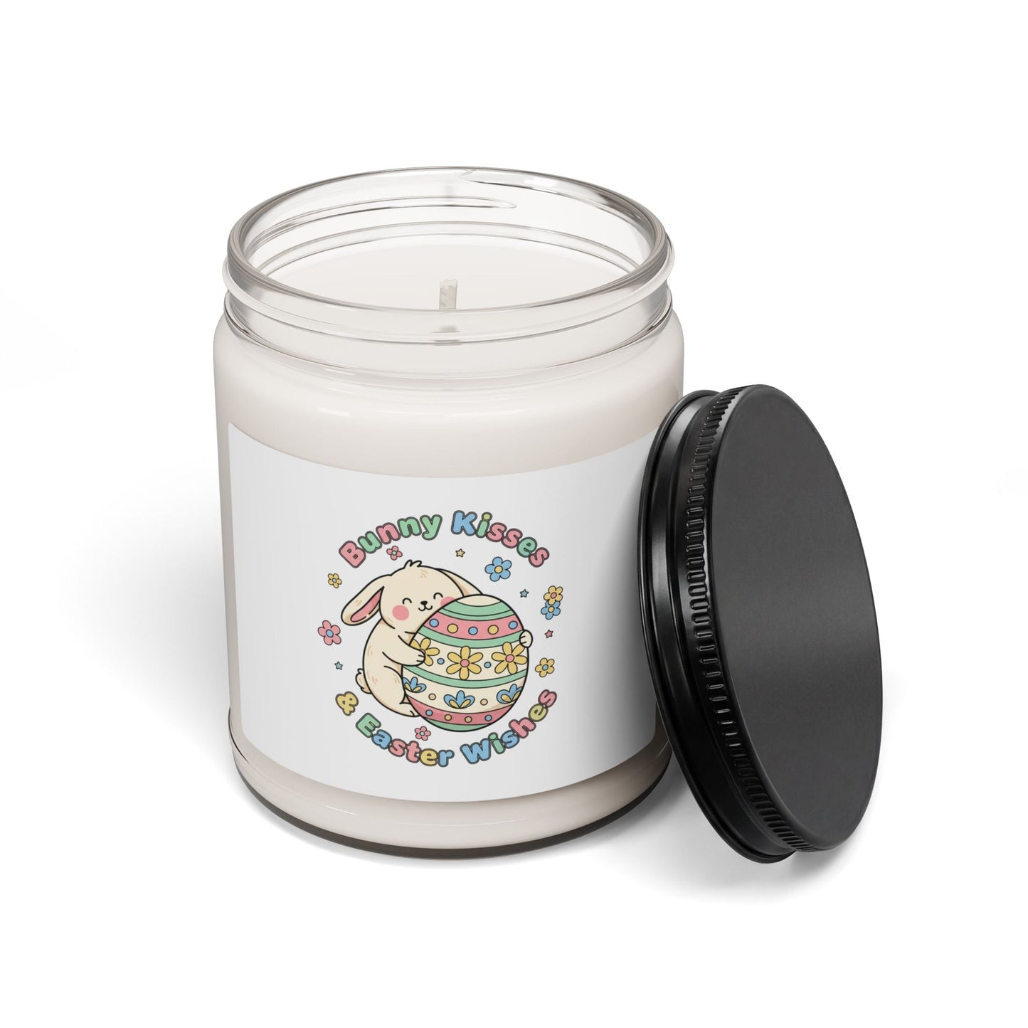 Bunny Kisses Easter Egg Candle, Soy Candle | Pastel Spring, Bunny Aesthetic - AKYCO