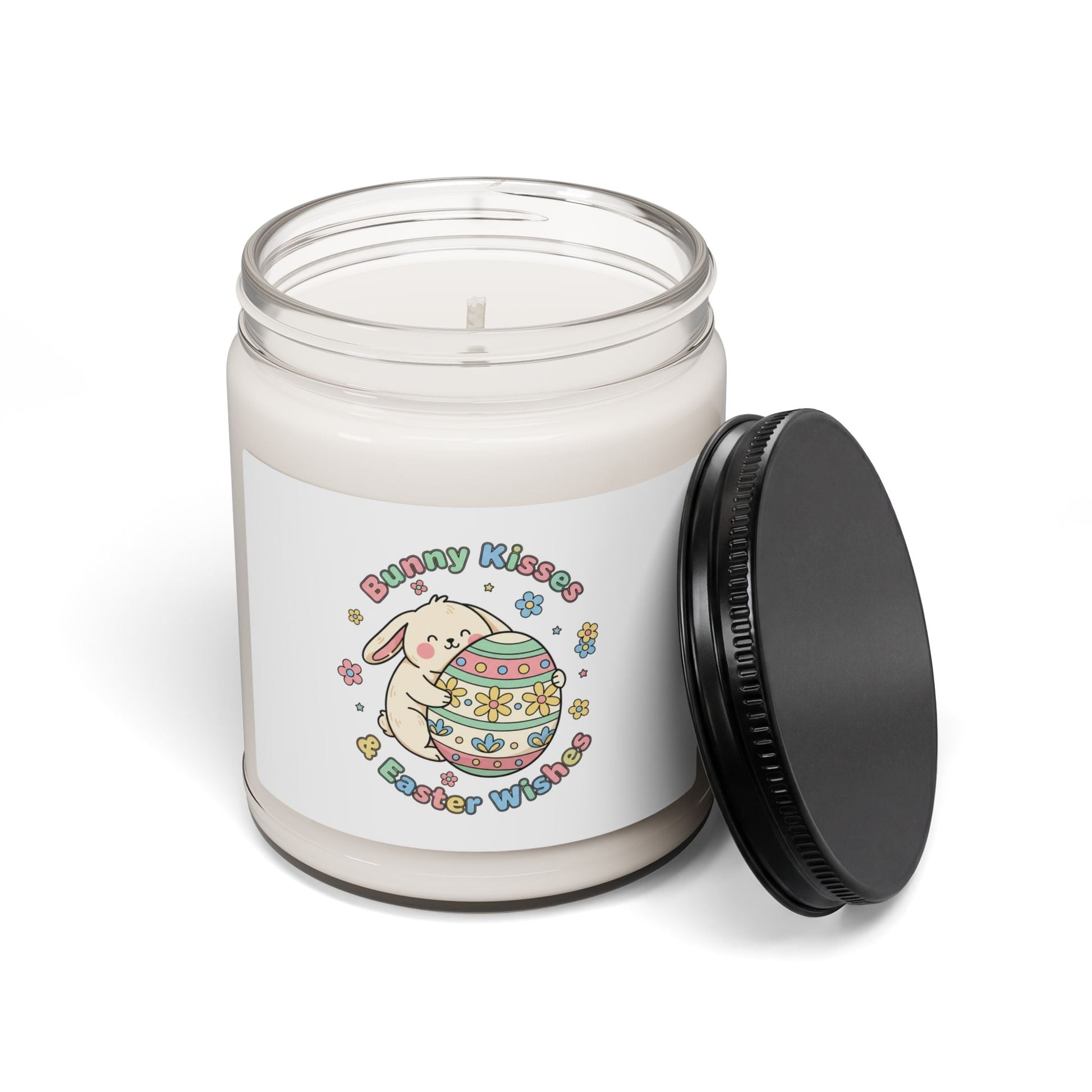 Bunny Kisses Easter Egg Candle, Soy Candle | Pastel Spring, Bunny Aesthetic - AKYCO
