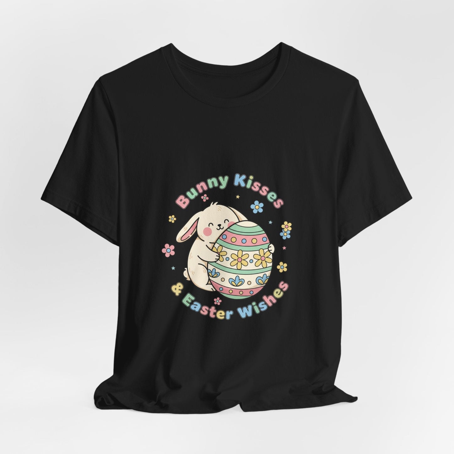 Bunny Kisses Easter Egg Tee | Easter bunny aesthetic, pastel spring - AKYCO